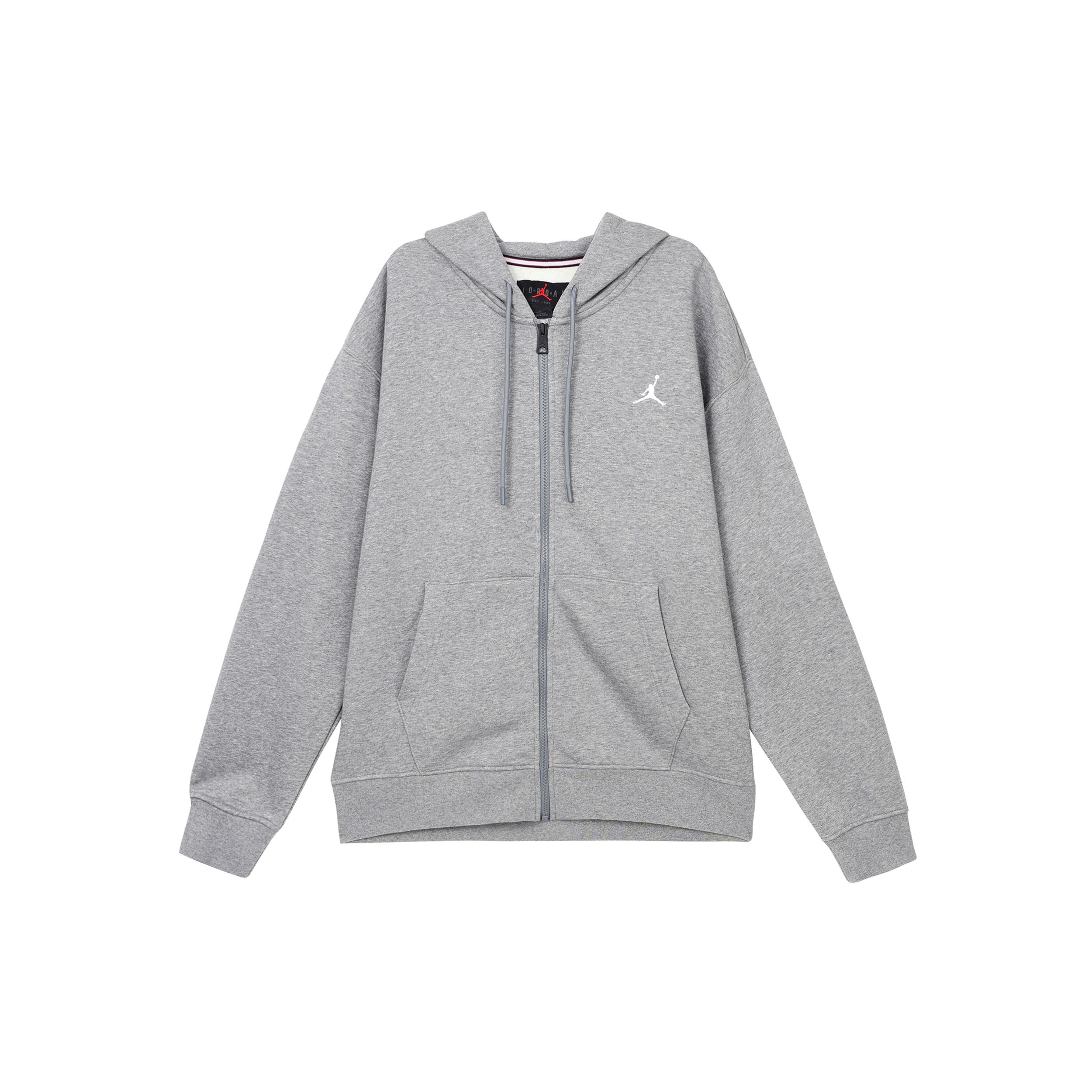 

Jordan Essentials однотонная повседневная куртка на молнии с капюшоном мужская верхняя одежда темно-серая FJ7772-091 L