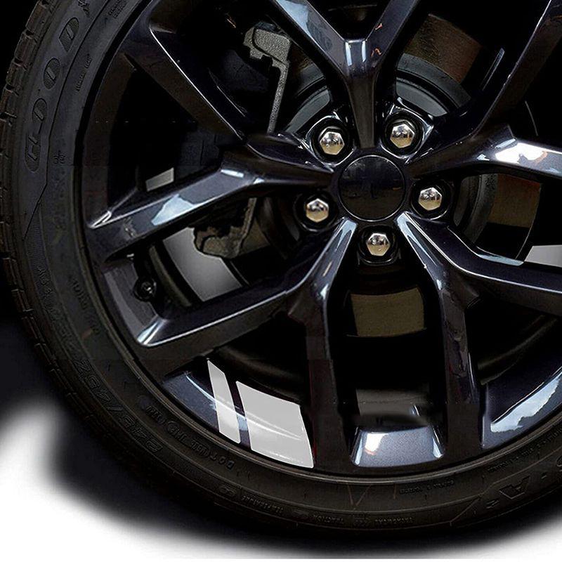 4 ks reflexní samolepky na ráfky kol auta vinylové stylingové samolepky Mark Stripe závodní samolepky na náboj kola auto exteriérové ​​doplňky