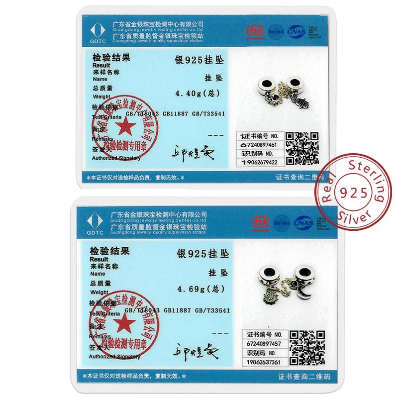 925 Silver Safety Chain Clasp Charms Love Bow Star Moon Snowflake Fit for Bracelet DIY Jewelry Making