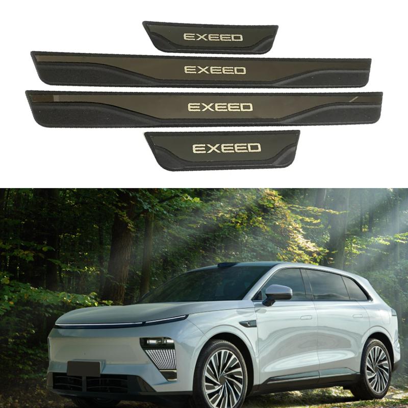Автоаксессуары Для EXEED RX ET 2024 Защитные накладки на пороги Накладки на пороги Накладки на педали Автозапчасти Наклейки для стайлинга порогов серебряный
