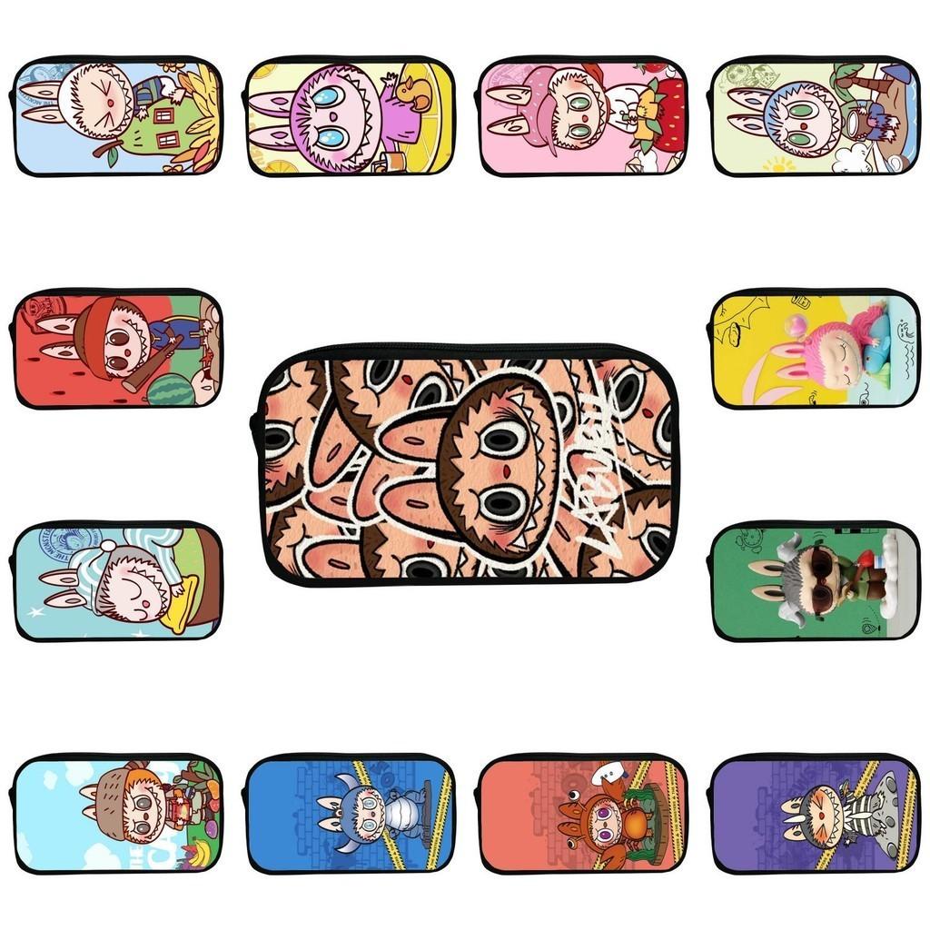 Sött tecknad kanin pennskrin för barn Hållbart polyester-pennfodral