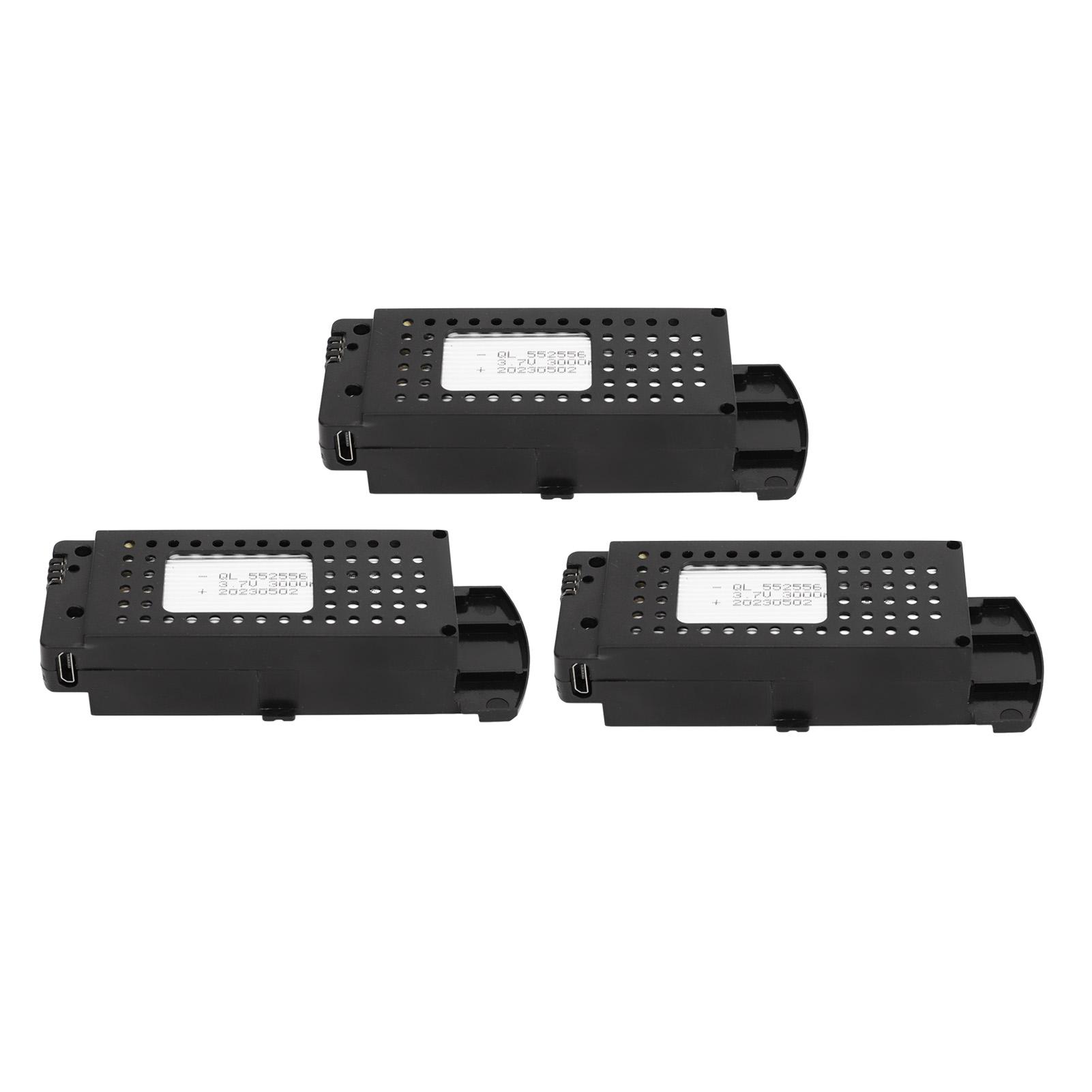 

3 шт. літієва батарея для літака з дистанційним керуванням 3000 мАг літієва батарея для радіокерованого літака з кабелем для заряджання для літаків S6 G6