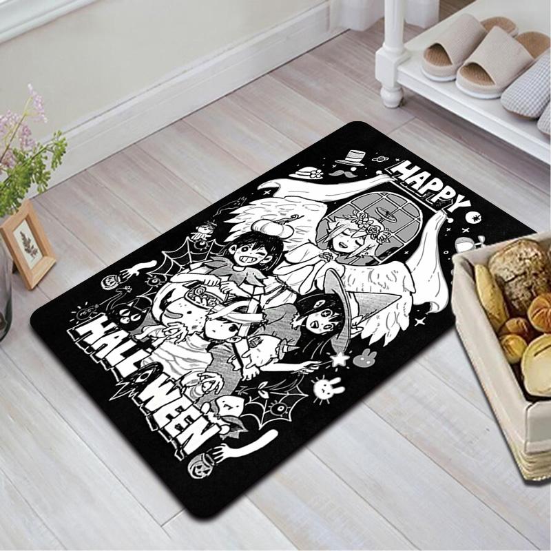 Omori Halloween Rug Floor Mat for Living Room or Bedroom Soft and Comfortable Carpet a Gift for Birthday and Holiday.