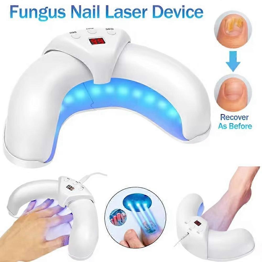 Crescent Shape Foldable Mini Nail Lamp LCD Display 22-LED UV Dryer for Toenails/Fingernails, 18 Blue