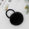 LALA Natural Mink Ball Hair Band - Black