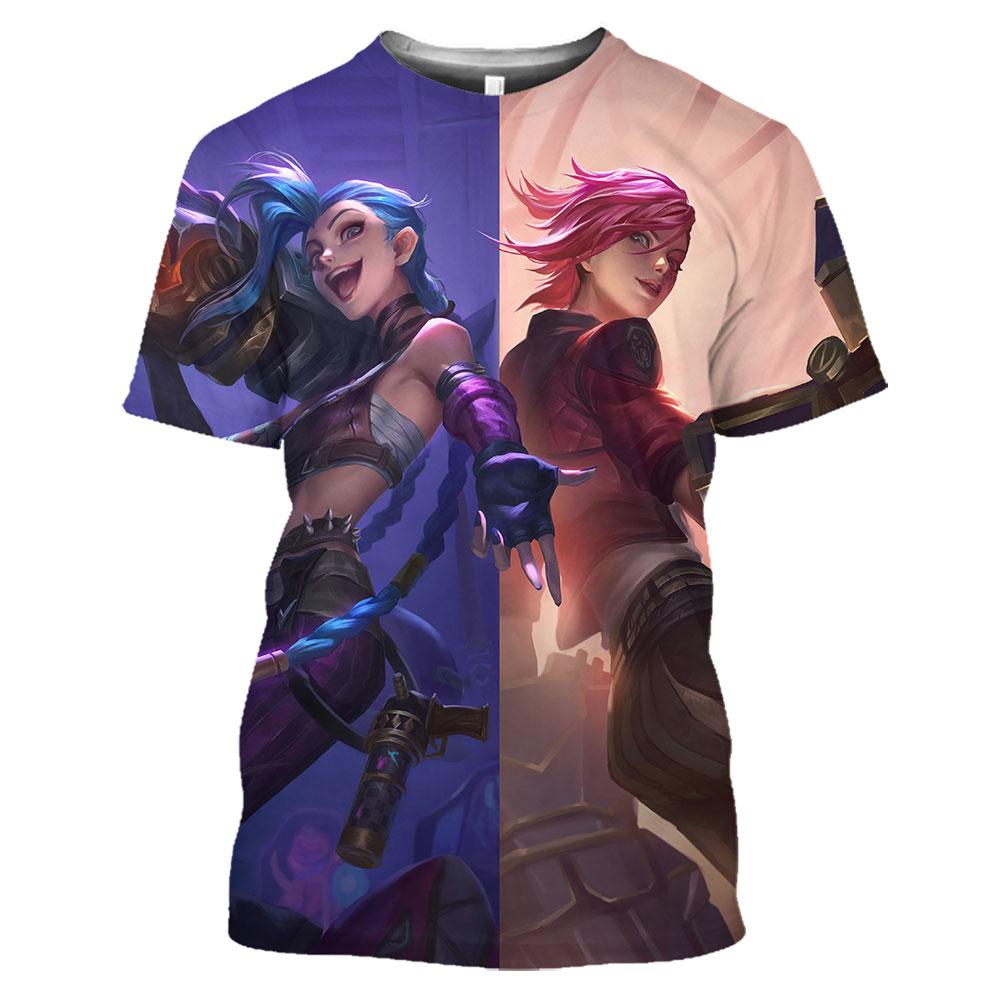 Arcane League Legends T-Shirt Anime 3D Print Men Women Fashion Oversized Fashionable Comfortable T-Shirt