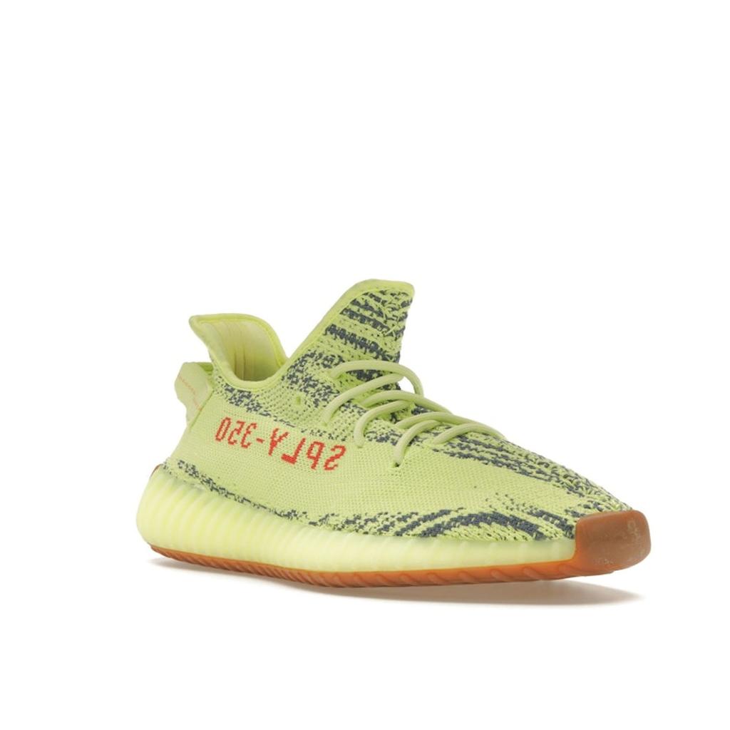 adidas Yeezy Boost 350 V2 Semi Frozen Yellow Unisex Sneakers Raw-Steel Red B37572