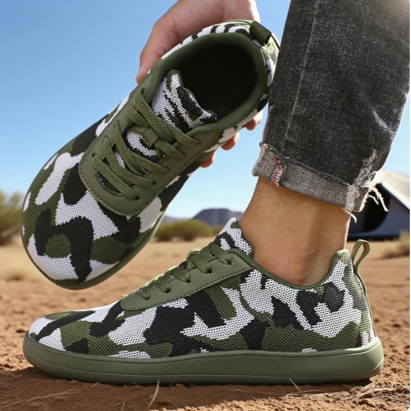 Wide Toe Sneakers for Men Breathable Soft Sole Camouflage Walking Shoes New Military Training Special Off-road Flat Men's Shoes