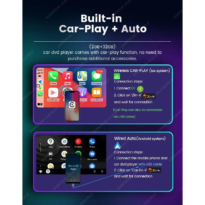 Wireless CarPlay Android Auto Multimedia Display Screen For Hyundai Santa Fe 2006-2012 Android 15 Car Radio Intelligent System