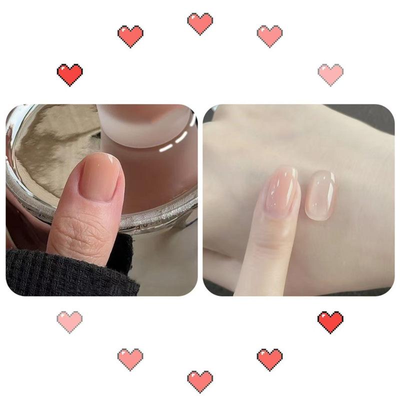 Abziehbarer Feinglitzer Nude Nagellack Set - Geruchlos, Kein Brennen, Kristallklar für Studenten
