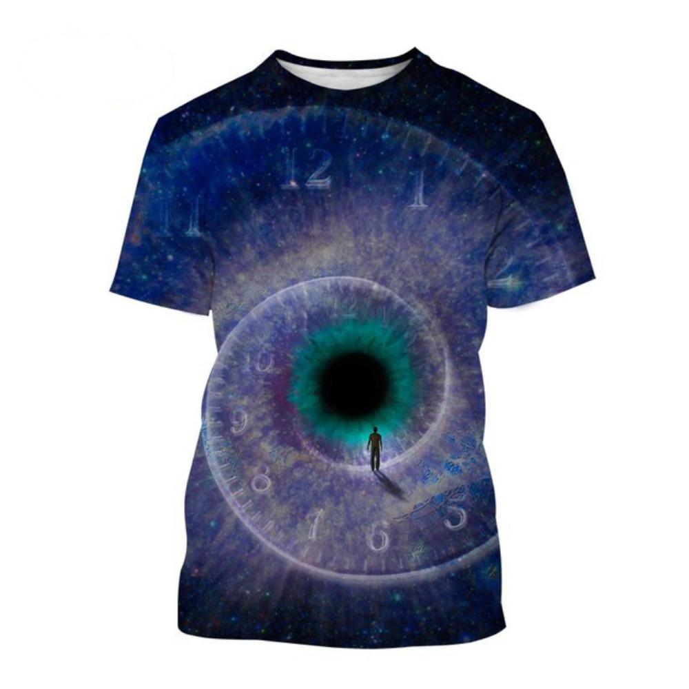 Nové Horký Prodej Oční Umění 3D Tisk Pánské Tričko s Krátkým Rukávem Módní Ležérní Design Lidského Obličeje Orgán Oko Potisk Krátký Rukáv Top