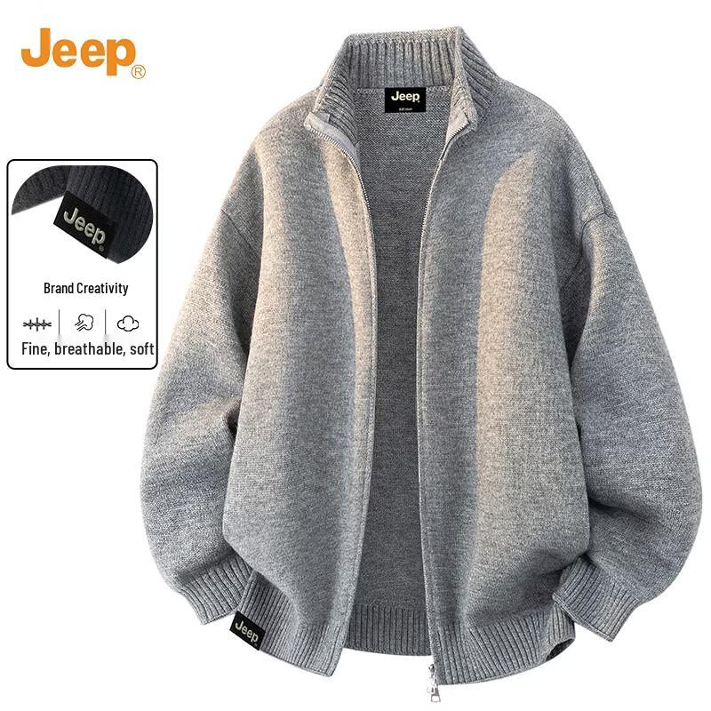Jeep Men's Casual Half-Zip Knit Cardigan