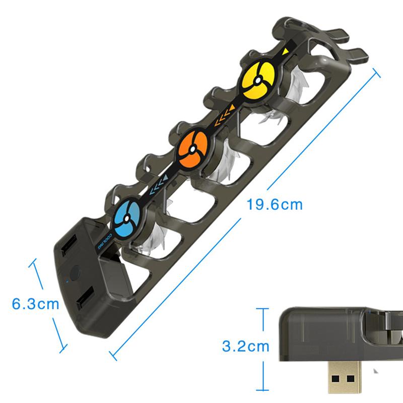 

Вентилятор охлаждения RGB для PS5 Эффективная система охлаждения 3-скоростные тихие вентиляторы для консоли PS5 Аксессуары для дисков и цифровых изданий
