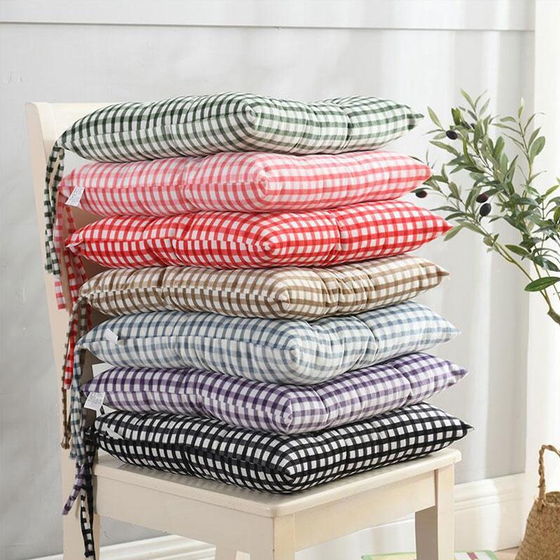1Pc With Strap Office Supplies Cushion Winter 40x40CM Thicken Window Seat Cushion Warm Cotton Pad Student Fart Pad