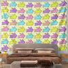 Colorful Bunny Pattern Design Pattern Wall Hanging Tapestry Decorative Tapestry Home Decor for Bedroom and Living Room
