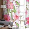 Tropical Flowers Leaves Sheer Curtains for Living Room Transparent Tulle Window Curtain Bedroom Kitchen Home Decor Veil Drapes