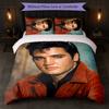 Set Copripiumino Elvis Presley 3 Pezzi 1 Copripiumino e 2 Federe Biancheria da Letto Morbida per Camera da Letto Domestica