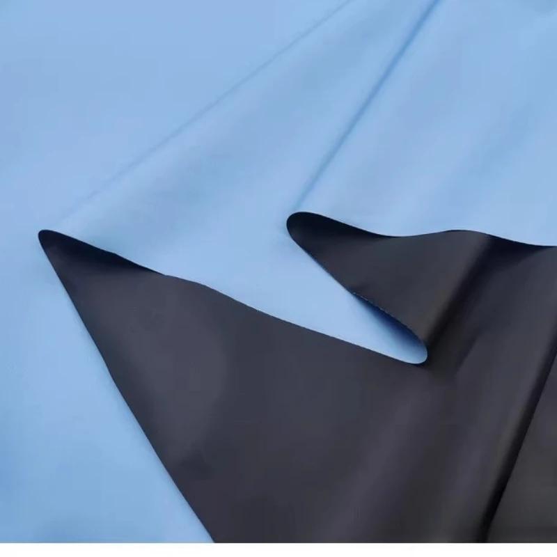 210D Silver Coated Cloth Sunscreen Thin Oxford Waterproof Fabric 180T Black Glue By The Meter for Raincoat Umbrella Tent Sewing