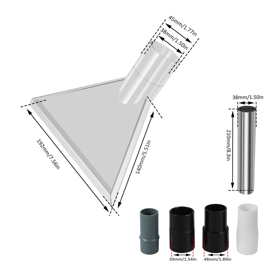 Vacuum Cleaner Extraction Nozzle Vacuum Cleaner Accessories with Four Universal Connectors for Home Car Carpet Gap Cleaning