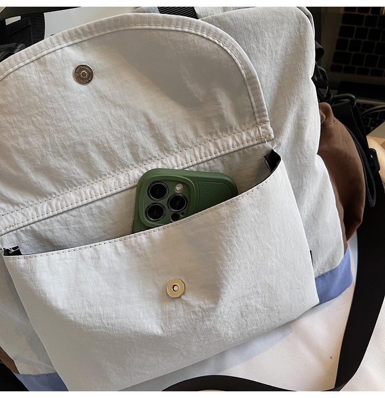 2025 Korean Style Color Block Patchwork Shoulder Bag: High-End, Large Capacity, Versatile, Single Shoulder & Crossbody Option