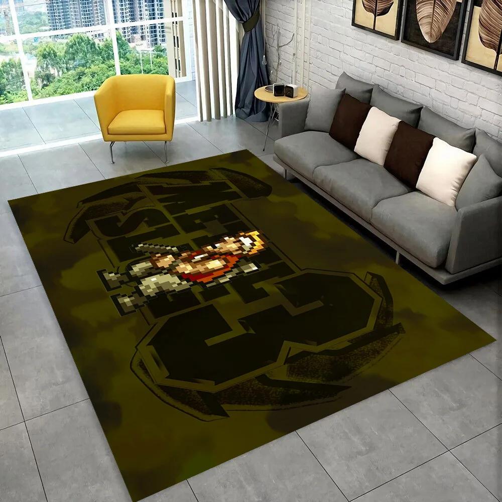 Klasyczna Gra Retro Metal Slug Dywanik Obszarowy dla Gracza, Dywan do Domu Salon Sypialnia Sofa Wycieraczka Dekoracyjna, Mata Podłogowa Antypoślizgowa do Zabawy dla Dzieci