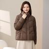 Women's new stand-up collar windproof lightweight thickened fluffy warm cold loose short high quality fabric casual sports jacket