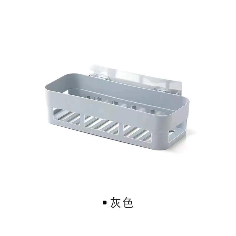 No Punching Required Seamless Wall Mounted Storage Rack Plastic Storage Rack for Organizing Kitchen Bathroom Wash Rack Bathroom