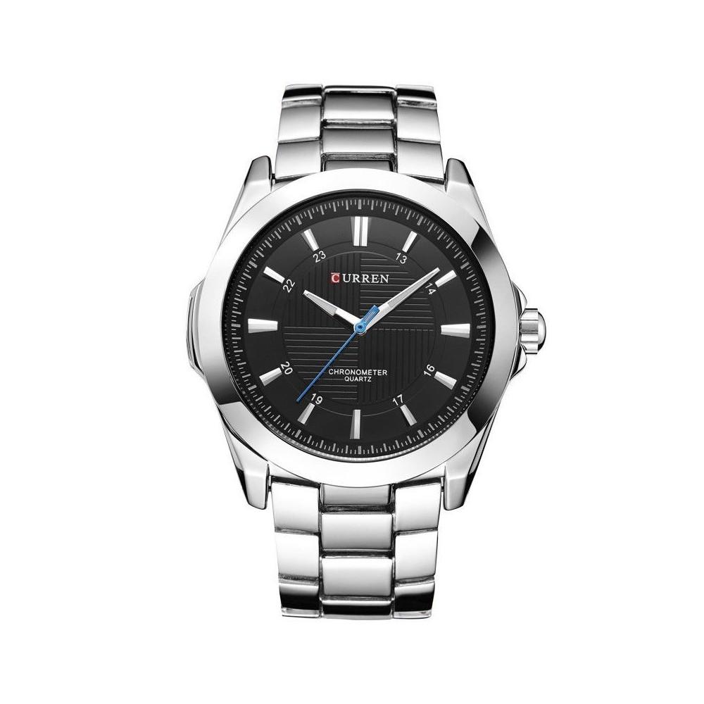 Buy Orologio Polso Curren 8109 Uomo Analogico Quarzo Acciaio Silver Quad  Nero at affordable prices — free shipping, real reviews with photos — Joom