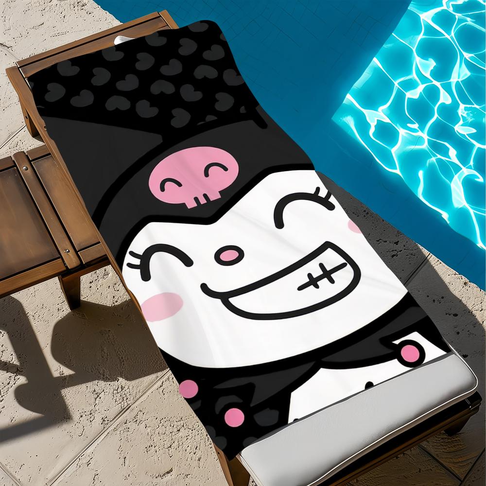 CUTE K-kuromi-i Towel Beach Quick Dry Soft Pool Towels Gift for Travel Gym Shower Camping sports