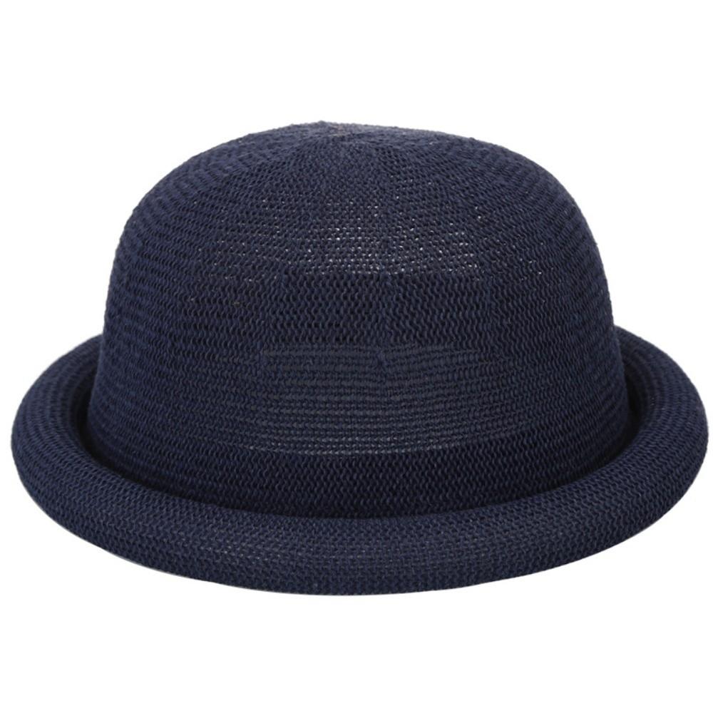 Raffia Weave Straw Sun Hat Short Brim Sun Visor Hat Elegant Roll Brim Hat  Spring Summer Season