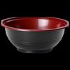 Disposable Japanese Style Red & Black Plastic Soup Bowls with Lids