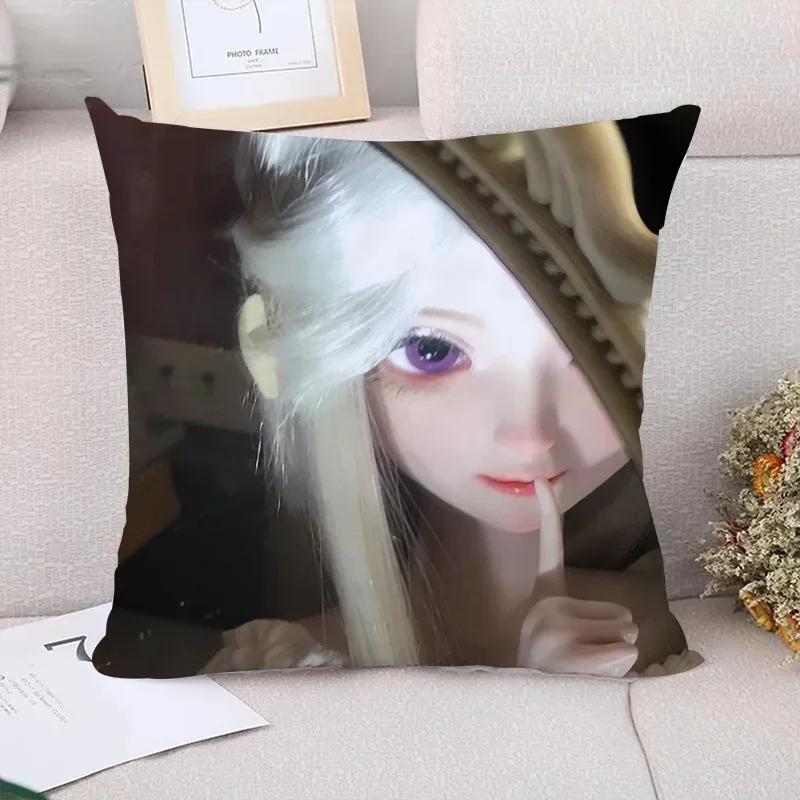 Fall Pillow Cover x B-Barbie Dolls Decorative Pillowcases  Car Decoration Sofa Cushions Cushion Covers for Bed Pillows