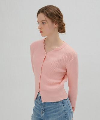 Camino Slit Cardigan Pink