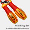 YATO Insulated Electrician Tool Set: Pliers, Wire Stripper, Needle Nose, Diagonal Pliers, Screwdriver.