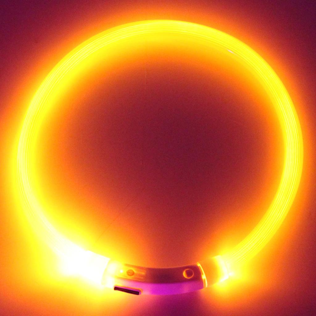 Nové LED světlo na obojky pro psy USB dobíjecí svítící obojky s bleskem pro domácí mazlíčky