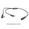 DC5521 Y Splitter Power Cable 5.5x2.1mm Female To 2/3/4 Male Extension Cord for CCTV LED Light Bar 40CM