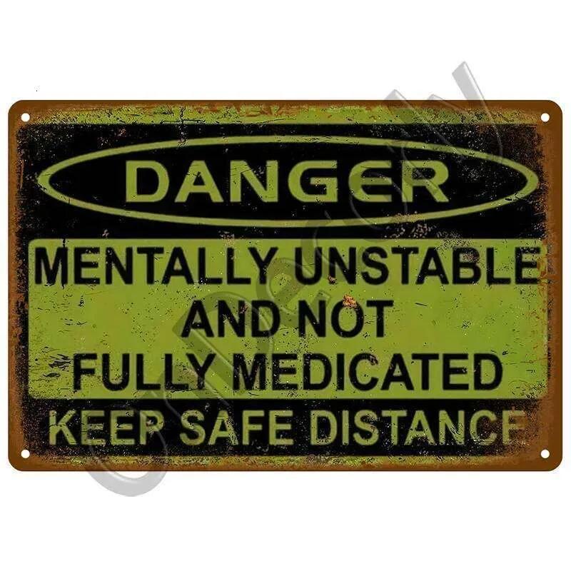 Retro Warning Danger Vintage Tin Sign Poster Metal Plate For Garage Home Man Cave Wall Decor Art Pubs Plaque Caution 26T0104 26T0104