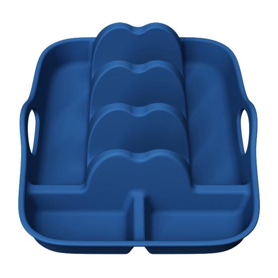 Silicone Taco Tray Burrito Serving Dish with Handles Dividers Heat Resistant Non-Slip Base Dishwasher Safe Tortilla Rack
