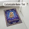 Butterfly Theme Crystal Velvet Rug Personalized Custom Name Text Soft Floor Mat Home Decor