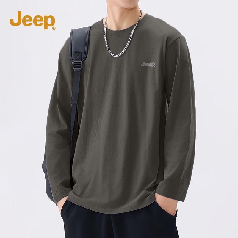 JEEP Men's Pure Cotton Long-Sleeve T-Shirt