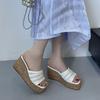 Fashion Fashion Platform Women Wedges Slippers Slides Sandals Shoes Female Thick Soled Footwear Ladies Wedges Slippers Shoes Big Size 43