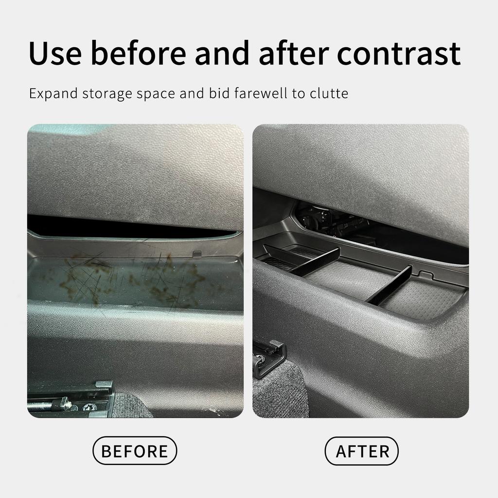 LUCKEASY for Chevrolet Chevy Equinox 2024 2025 Center Console Lower Storage Box Car Accessories Storage Tray Organizer Case