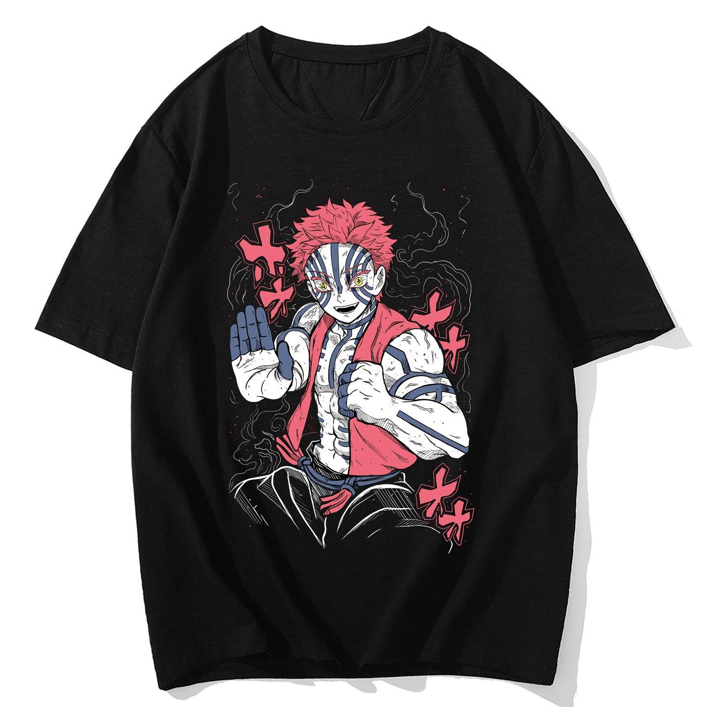 

Demon Slayer Akaza Upper Moon 3 Print T Shirt Men Women Casual Short Sleeve O Neck Cotton Tee Tops - Men s Summer Cotton Grap... S разноцветный