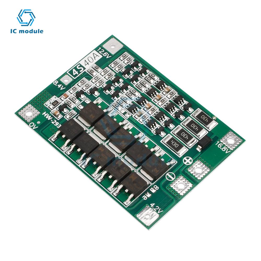 4S 40A Li-ion Lithium Battery Charger Protection Board 18650 BMS For Drill Motor 16.8V wiht Balance