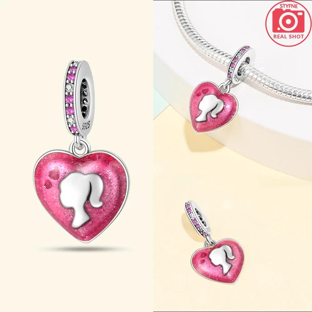 Copper Pink Pendant Heart Sunflower Unlimited Key Lock Original Charms Beads Fit Bracelet Jewelry Women'S Accessories Diy