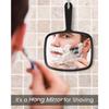 10.3" L x 7.4" W Hand Mirror for Home and Barber, Black