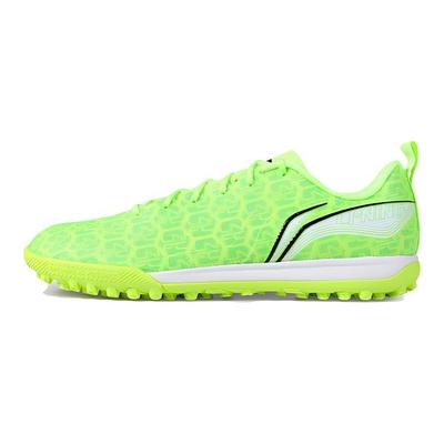 Li Ning Comfortable Simple TF (Rubber Studs) Artificial Turf PU Non-Slip Wear-Resistant Football Shoes Men Football Shoes Green ASFU061-2