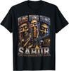 Tung Tung Tung Sahur Dreifaches Gesicht Italienisches Gehirnfäule Meme T-Shirt