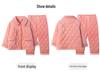 Mei Ji Yun Women's Plus Size Quilted Flannel Pajama Set - Cozy Three-Layer Design for Home Wear