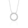 Europe, America, Geometric Design Circle Full Diamond Personality Necklace Women's Simple Temperament Clavicle Chain Fashion Commuter Necklace